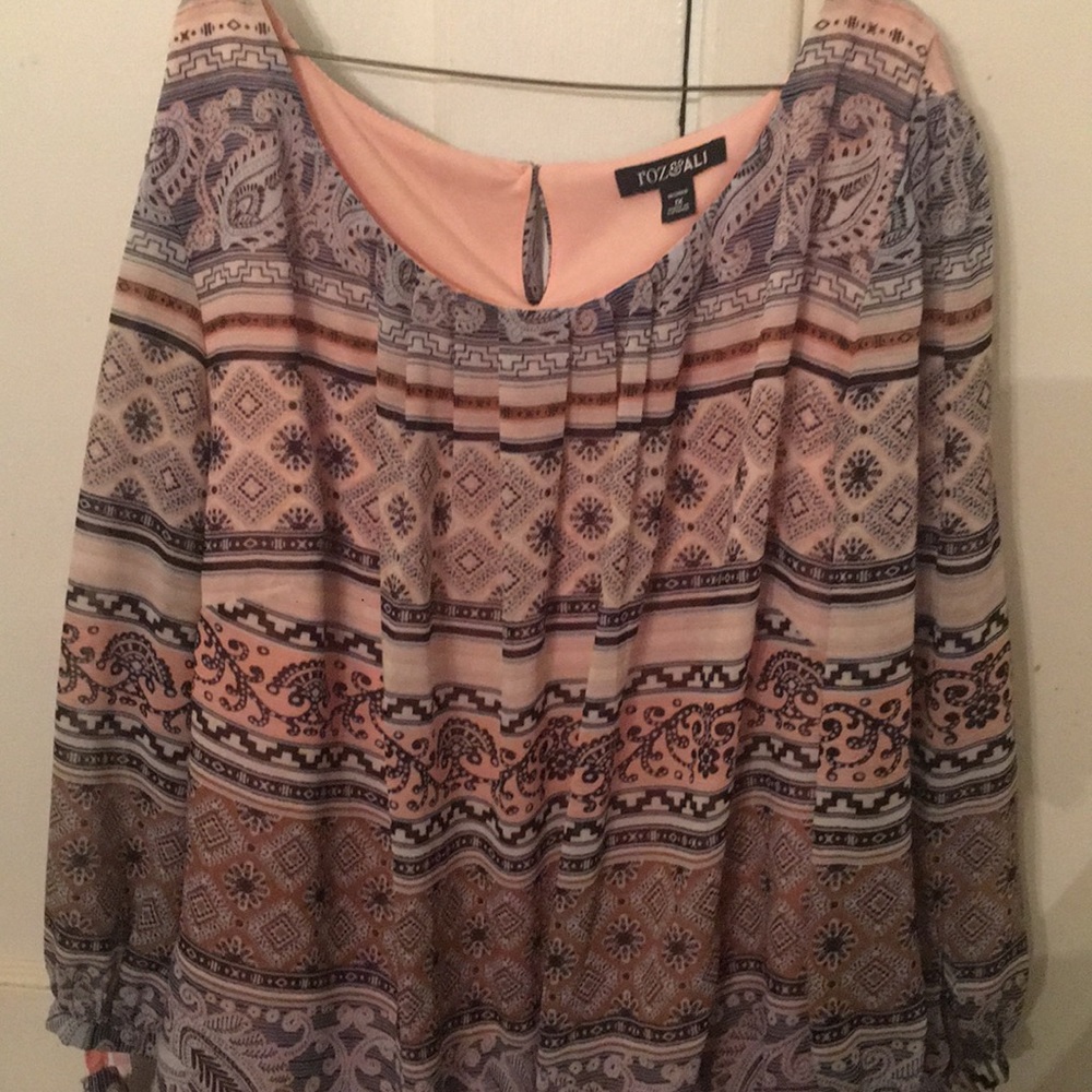 Multi color pink blouse